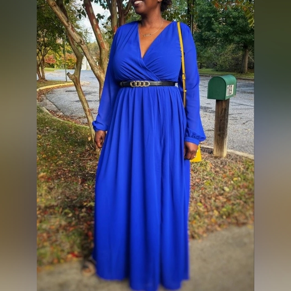 Lulu's Royal Blue Maxi Dress - Picture 3 of 3